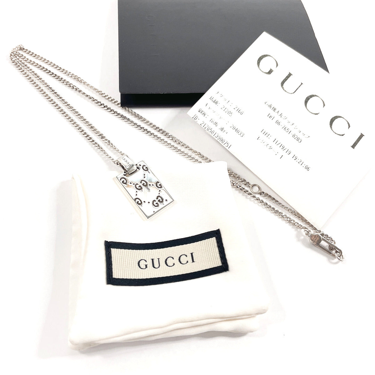 GUCCI Necklace 455315 J8400 Silver925 Silver Gucci Ghost mens Used