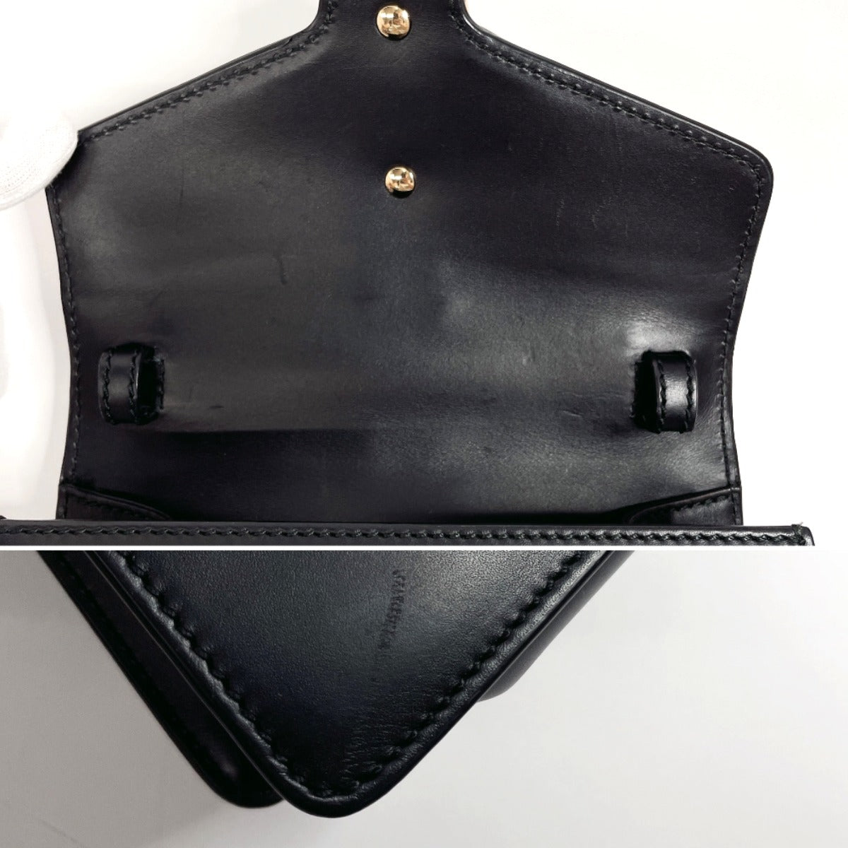 GUCCI Handbag 470270 leather black Shelly line 2WAY Sylvie