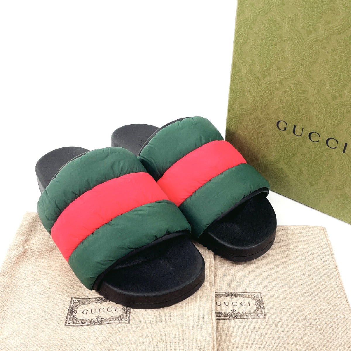 GUCCI Sandals 700320 Nylon black Sherry line Shower sandals Women 39 Used