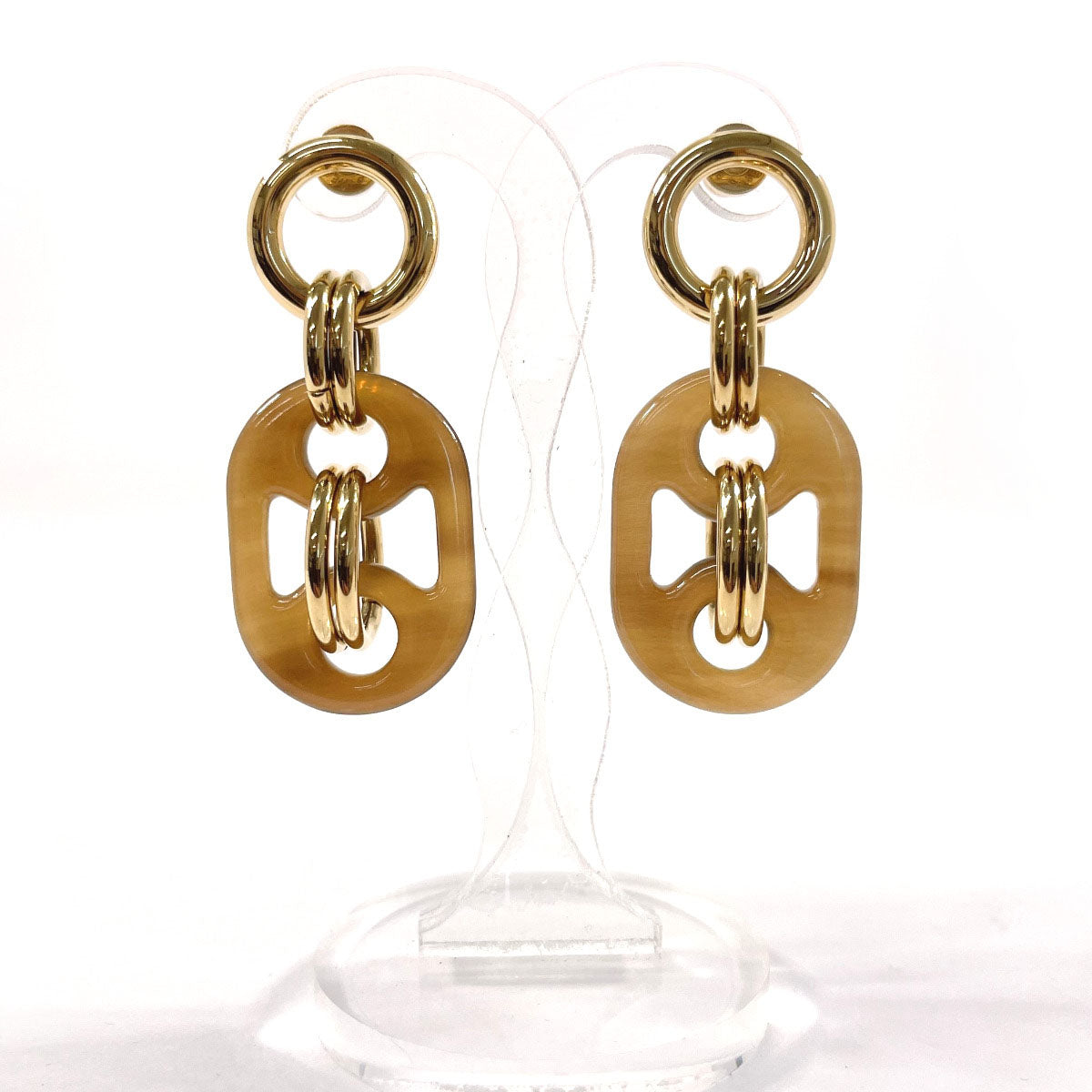 HERMES Pierce H057080FD00 Buffalo Horn, Metal Brown Eurydice PM