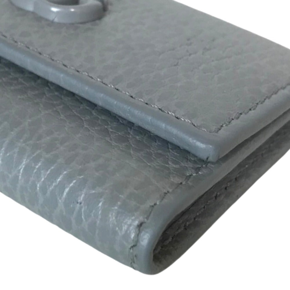 GUCCI Key case Key holder  456118  leather gray Petit Marmont Women Secondhand