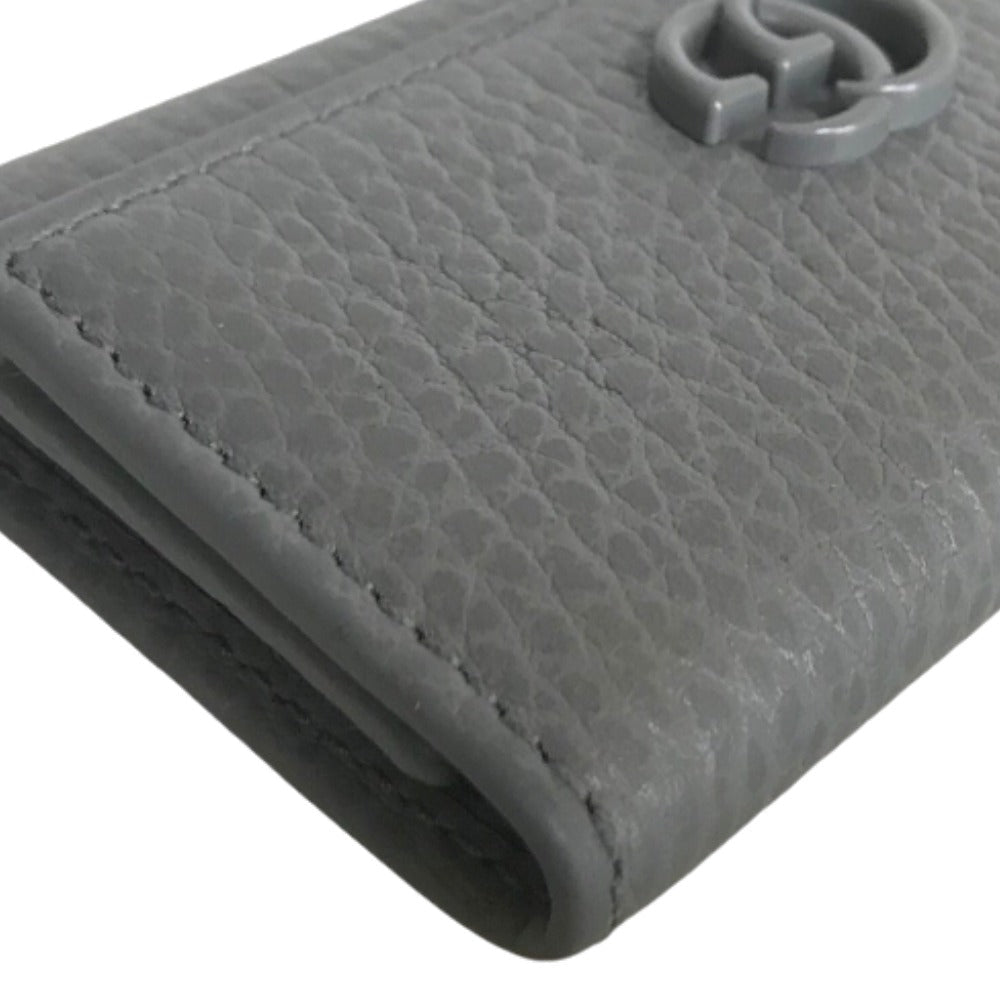 GUCCI Key case Key holder  456118  leather gray Petit Marmont Women Secondhand