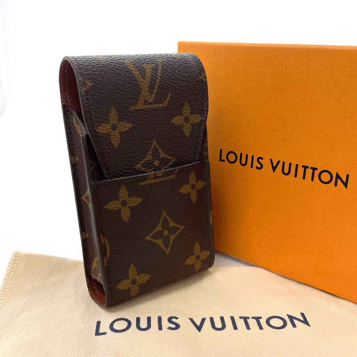 LOUIS VUITTON Cigarette case M63024 PVC coated canvas Brown Monogram Etui cigarette