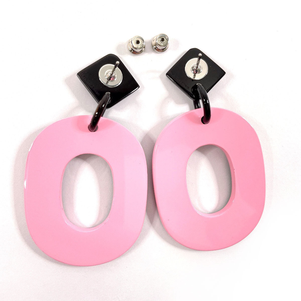 HERMES Pierce H124895FL02 Buffalo Horn, Lacquer pink Ism Pop Line