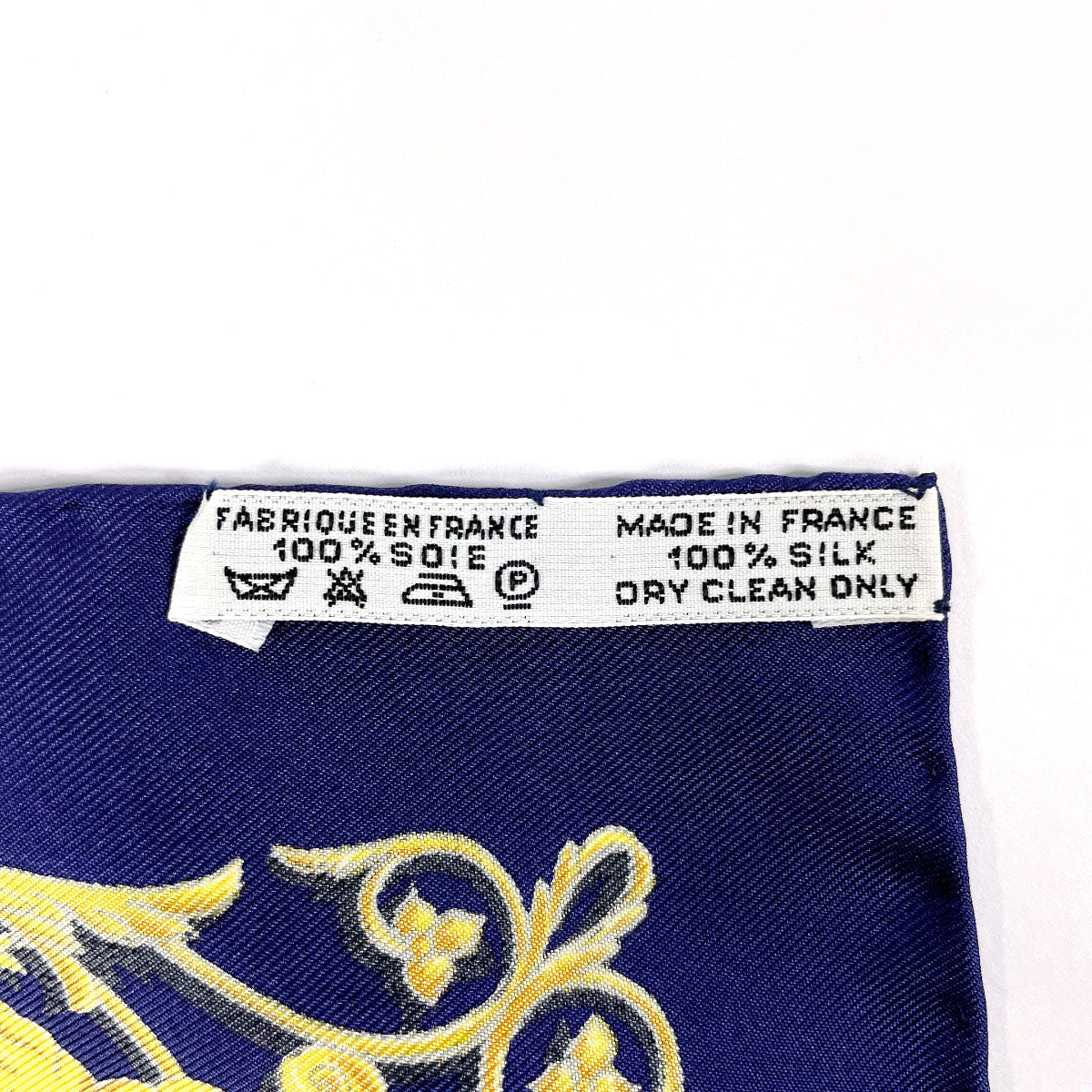 HERMES scarf Silk, 100% silk Navy Carre 45 DIES ET HORE Astrology Women Used