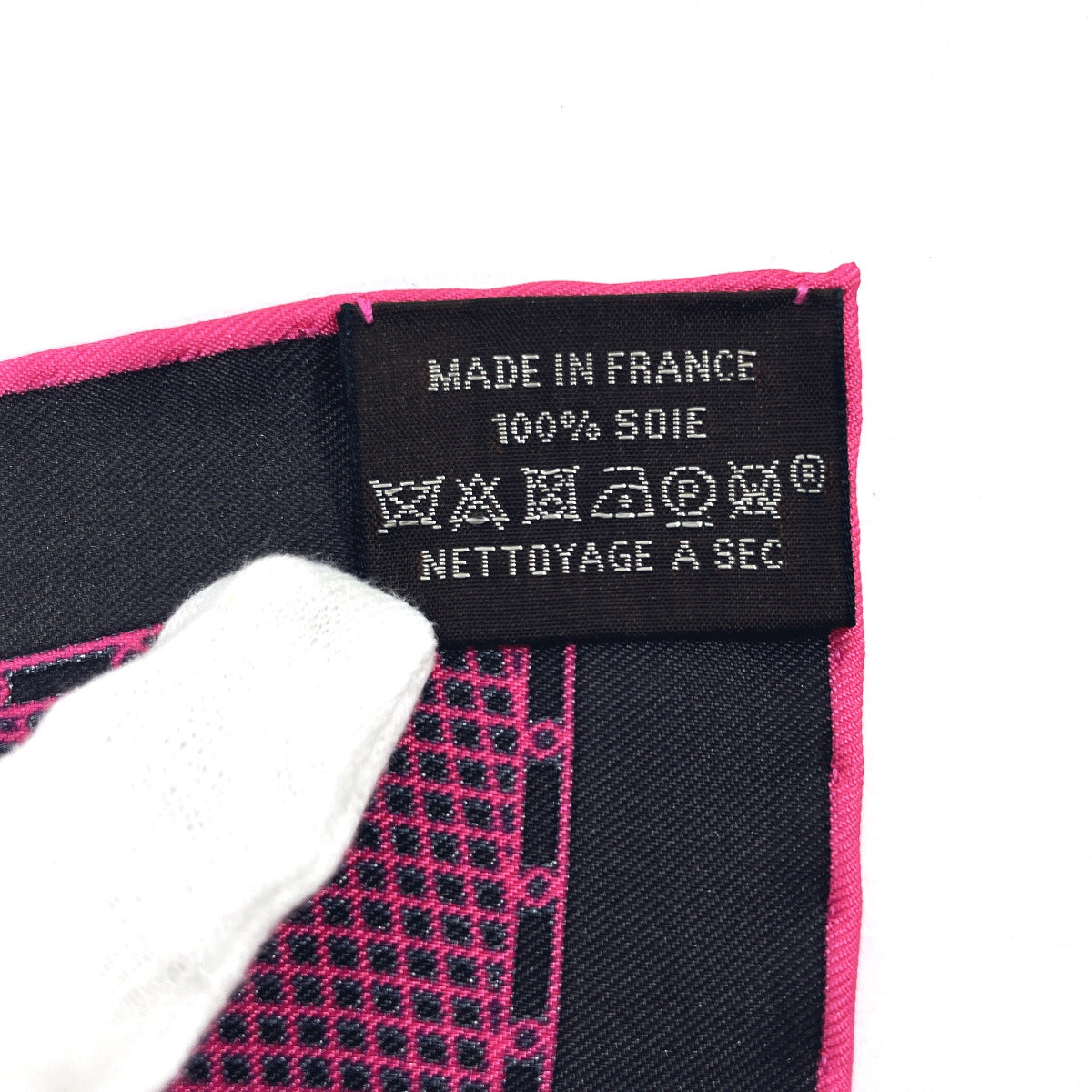 HERMES scarf Silk, 100% silk gray Serie Carre 45 Women Used
