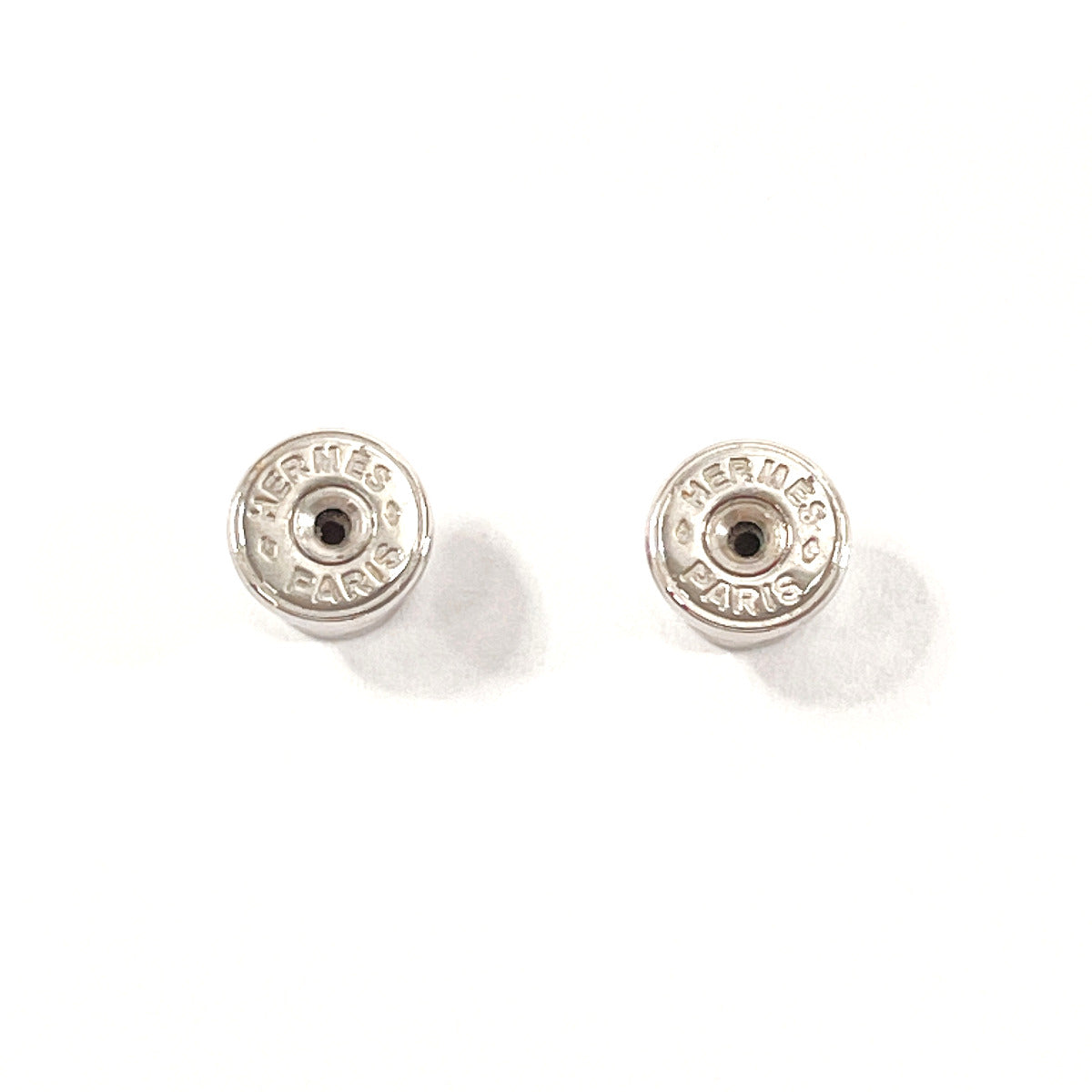 HERMES Pierce Buffalo Horn, Metal Navy H Equip Women Used