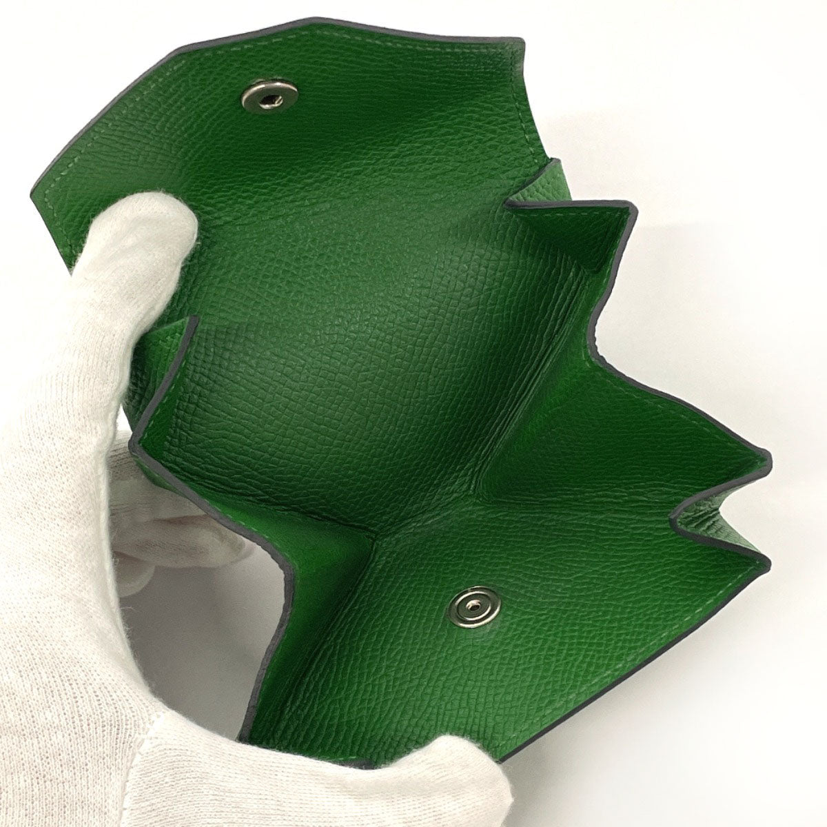 HERMES Coin case Epsom green Revan Cattle Women Used
