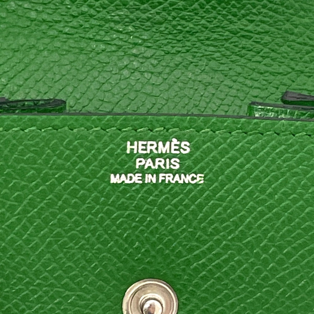 HERMES Coin case Epsom green Revan Cattle Women Used