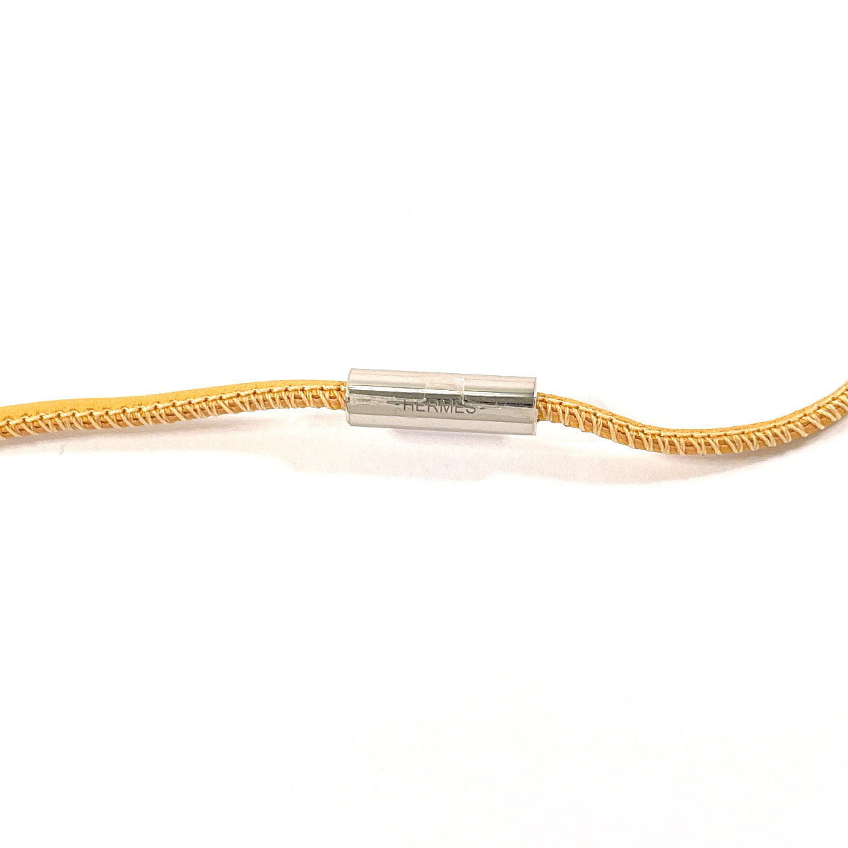 HERMES Necklace H057087FL22 Buffalo Horn, Lacquer beige H Equip