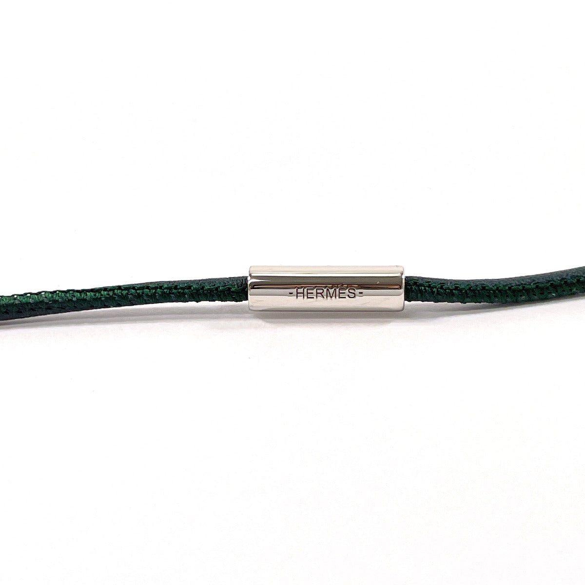 HERMES Necklace Buffalo horn green H Equip