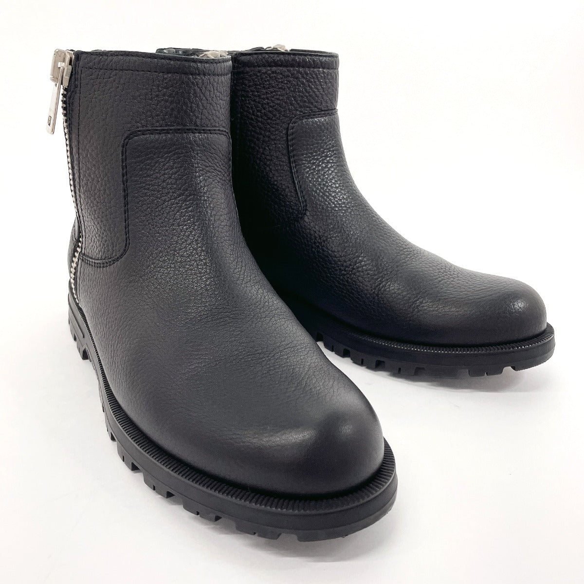 GUCCI boots 388050 Leather, Suede black Micro GG side zip ankle boots 37 1/2