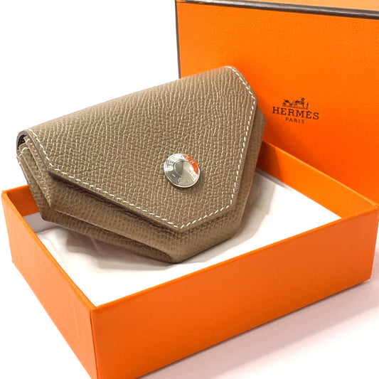 HERMES Coin case Epsom beige Revan Cattle