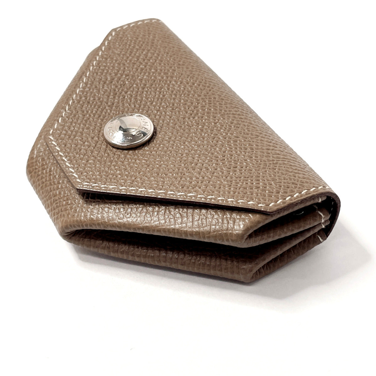 HERMES Coin case Epsom beige Revan Cattle