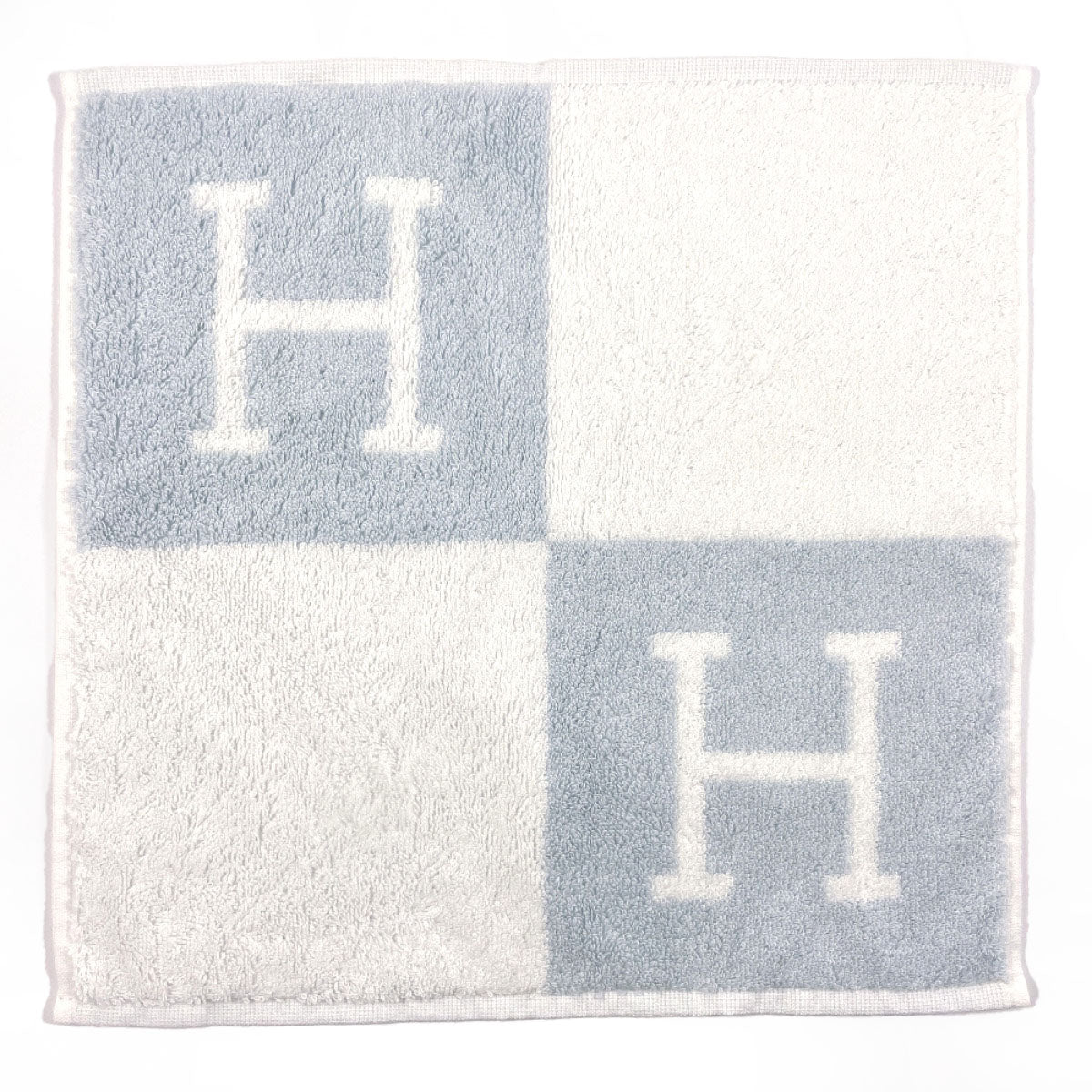 HERMES towel H102192M 03 Cotton , 100% cotton blue Carre Towel Avalon