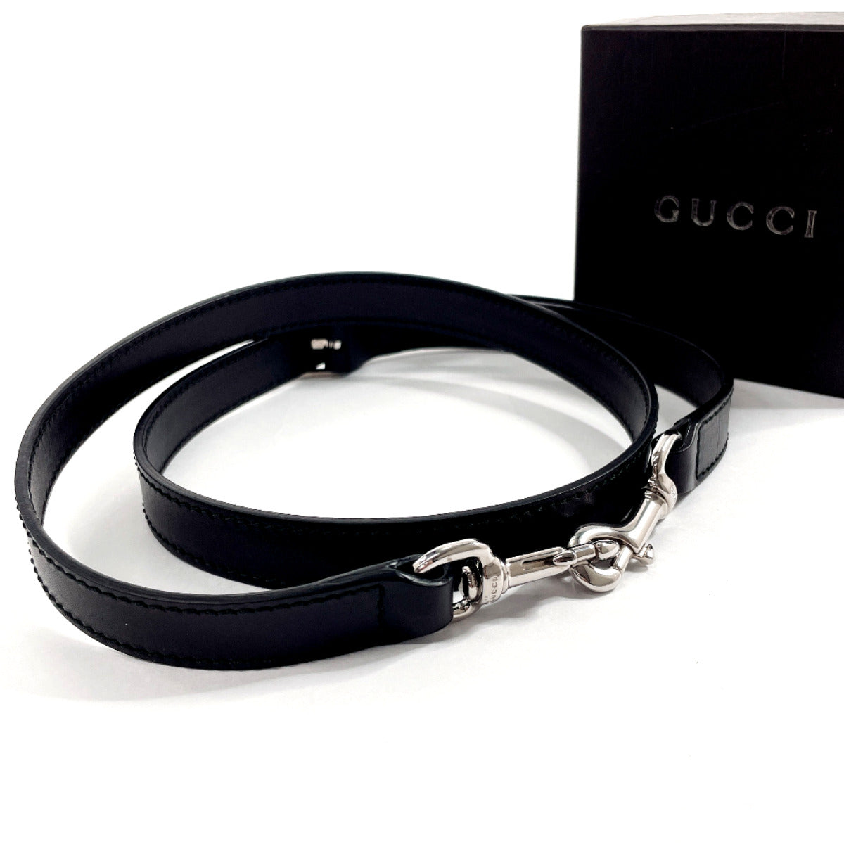 GUCCI Shoulder strap leather black