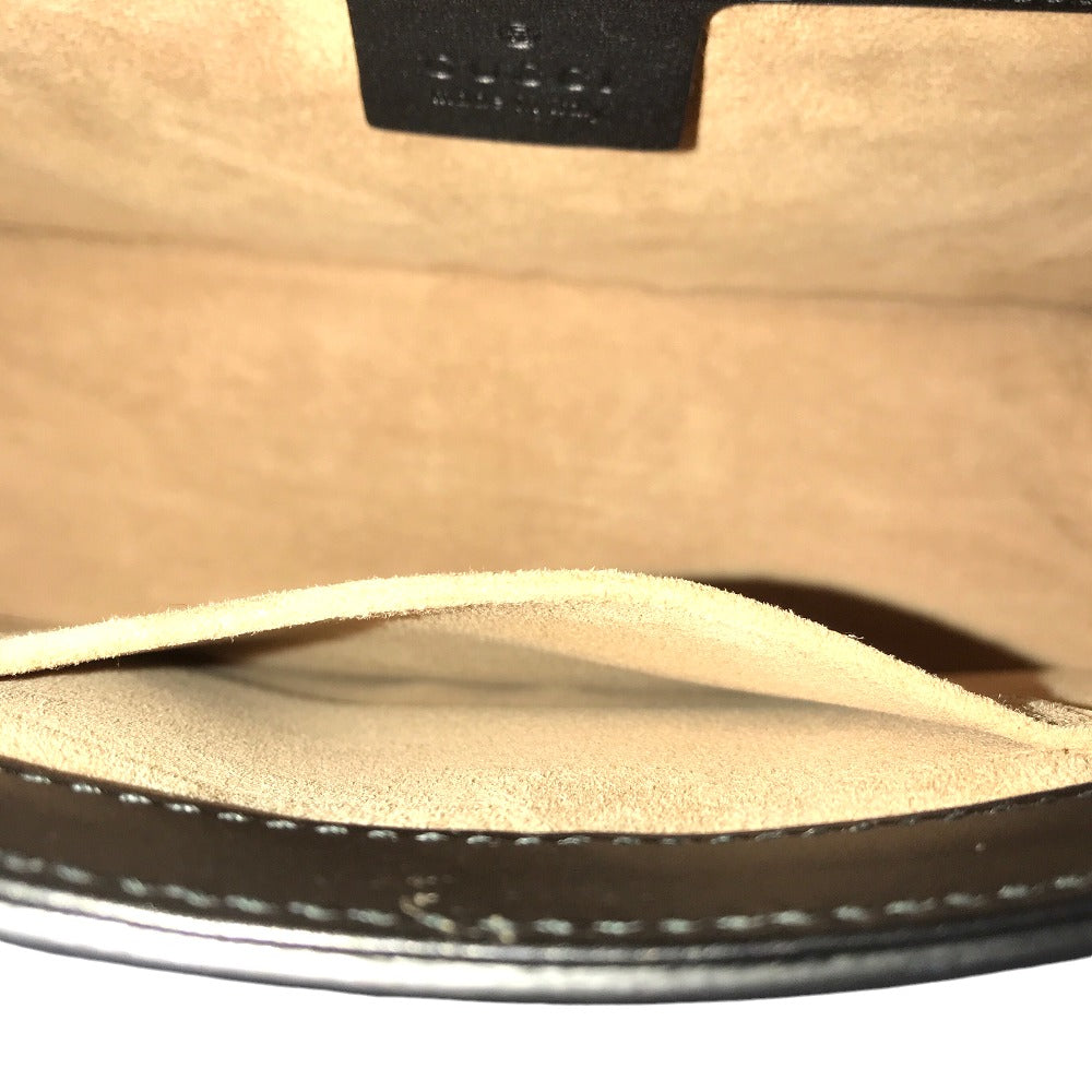 GUCCI Shoulder Bag 421882 leather black Silvi Small