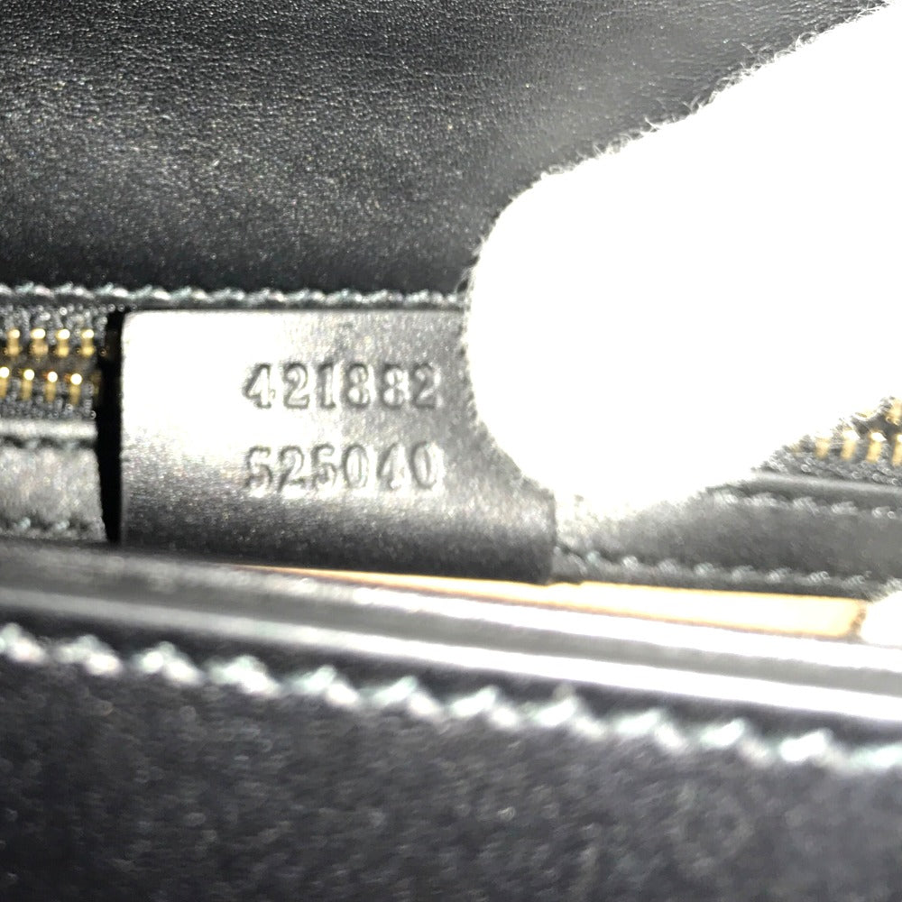 GUCCI Shoulder Bag 421882 leather black Silvi Small