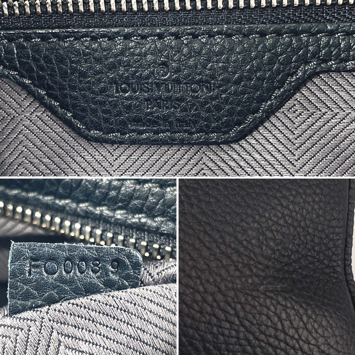 LOUIS VUITTON Boston Duffel bag M93191 Leather, Naxos Navy Keepall  bandouliere 45