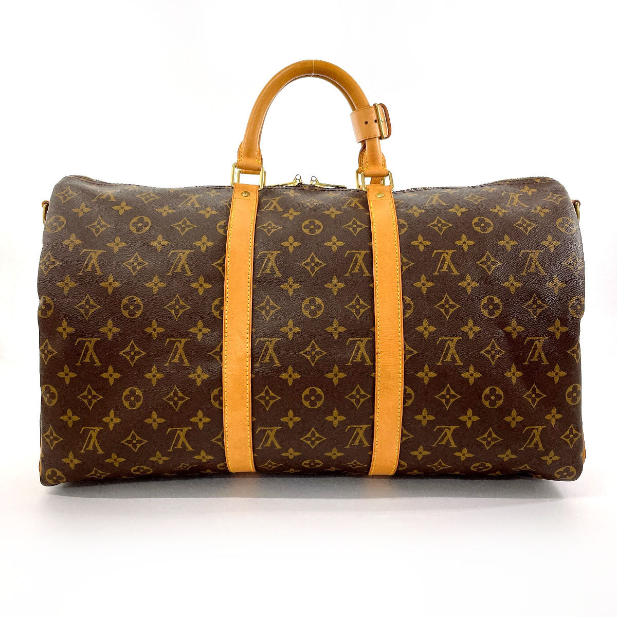 LOUIS VUITTON Boston Duffel bag M41416 Monogram canvas, tanned leather Brown Keepall  bandouliere 50 unisex Used