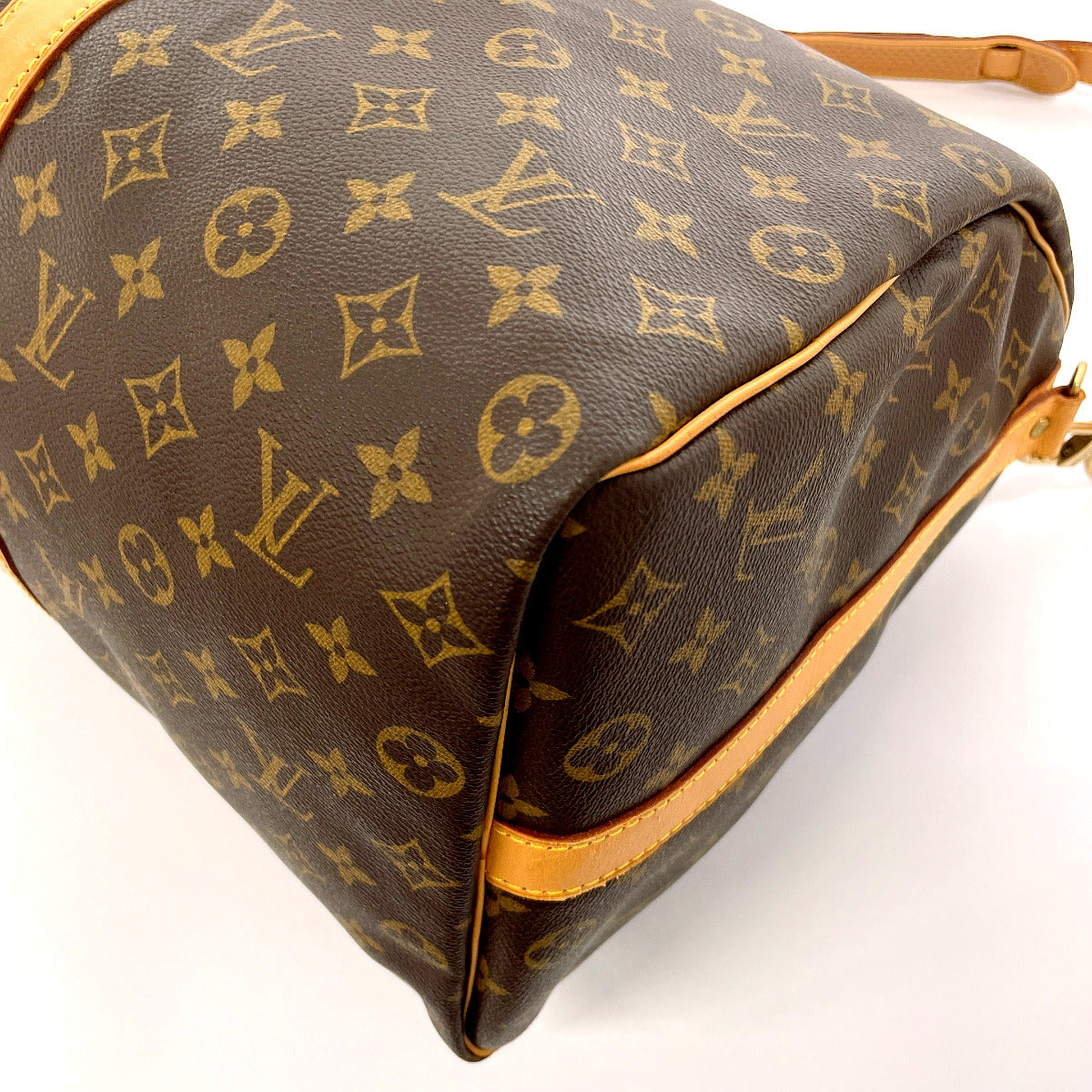 LOUIS VUITTON Boston Duffel bag M41416 Monogram canvas, tanned leather Brown Keepall  bandouliere 50 unisex Used