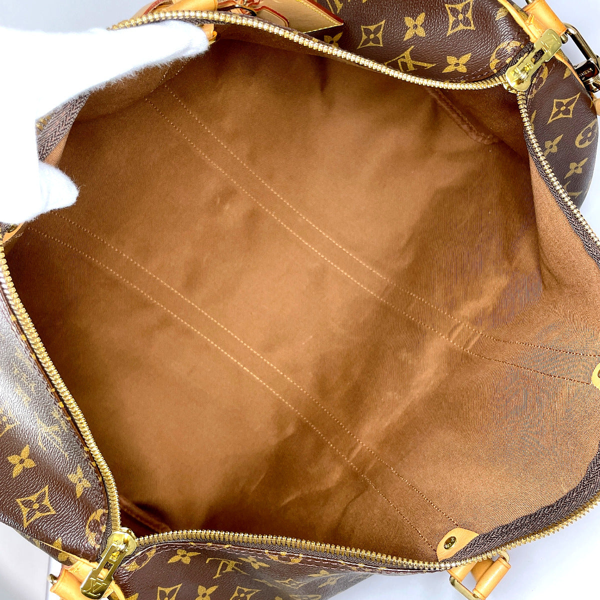 LOUIS VUITTON Boston Duffel bag M41416 Monogram canvas, tanned leather Brown Keepall  bandouliere 50 unisex Used
