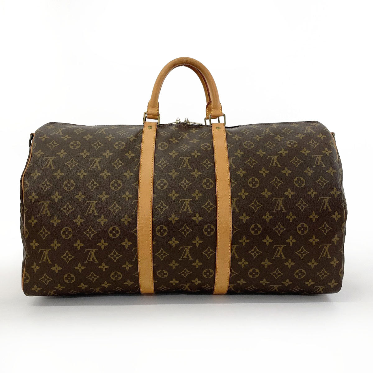 LOUIS VUITTON Boston Duffel bag M41414 Monogram canvas, tanned leather Brown Keepall  bandouliere 55