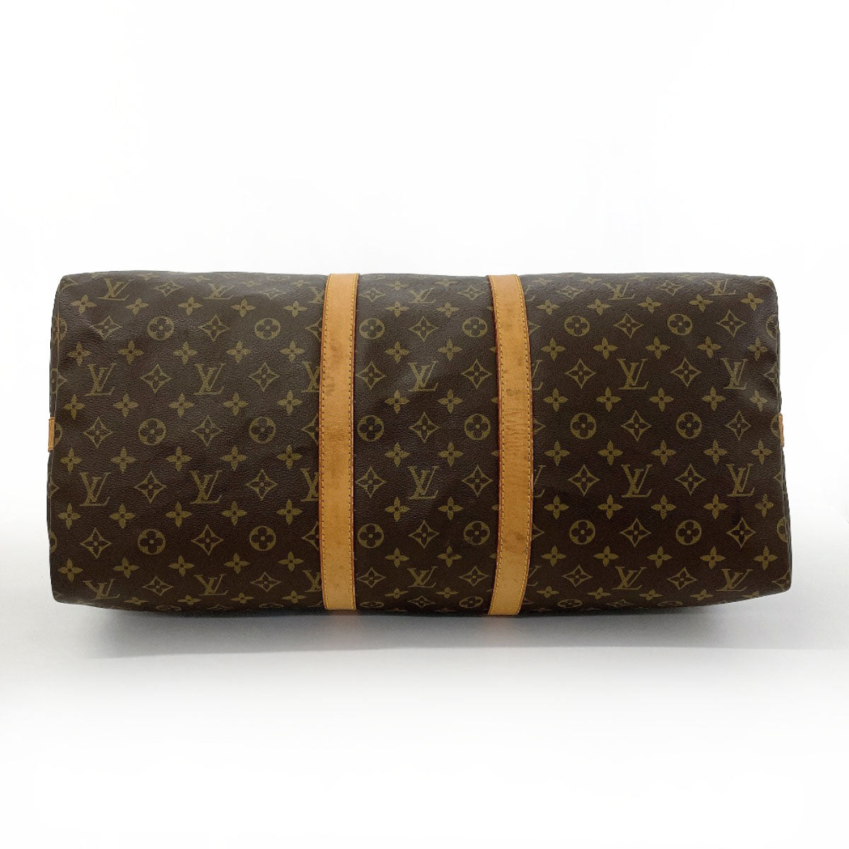 LOUIS VUITTON Boston Duffel bag M41414 Monogram canvas, tanned leather Brown Keepall  bandouliere 55