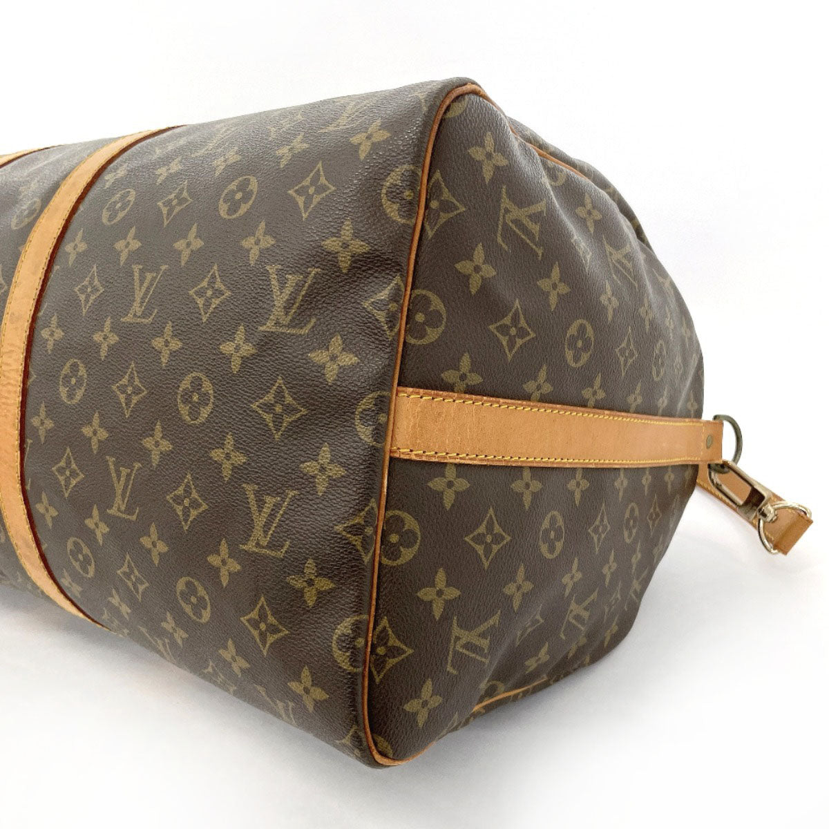LOUIS VUITTON Boston Duffel bag M41414 Monogram canvas, tanned leather Brown Keepall  bandouliere 55