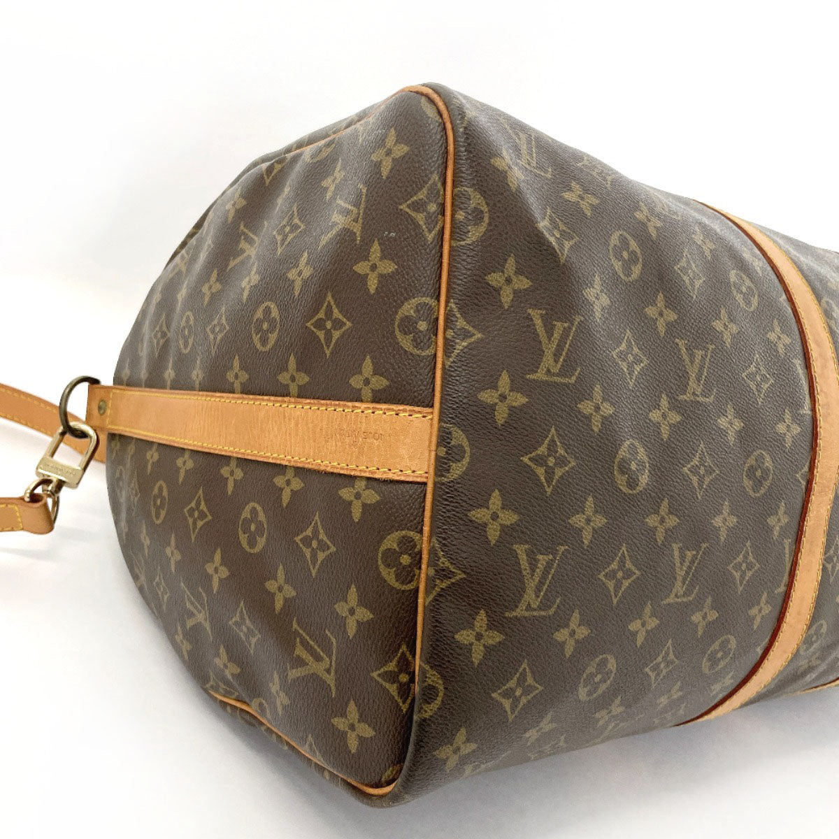 LOUIS VUITTON Boston Duffel bag M41414 Monogram canvas, tanned leather Brown Keepall  bandouliere 55