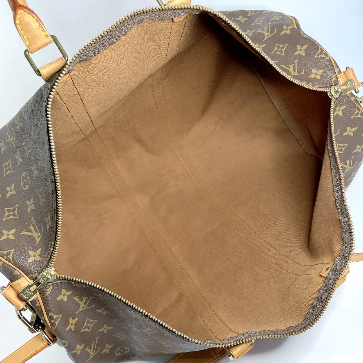 LOUIS VUITTON Boston Duffel bag M41414 Monogram canvas, tanned leather Brown Keepall  bandouliere 55