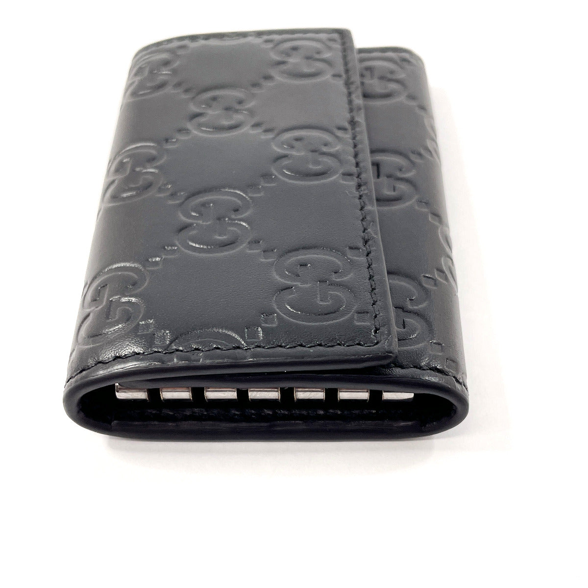 GUCCI Key case Key holder  138093 Sima leather black six hooks