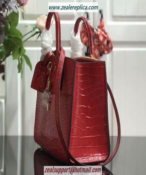Louis Vuitton City Steamer PM Crocodilien Briliant Cerise