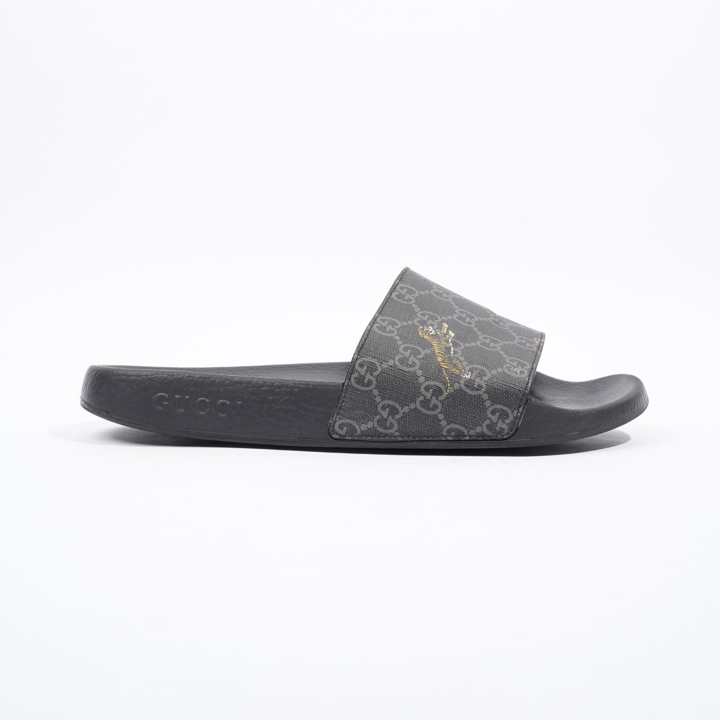 Gucci GG Supreme Monogram Tigers Black / Grey Monogram Canvas EU 44 UK 10