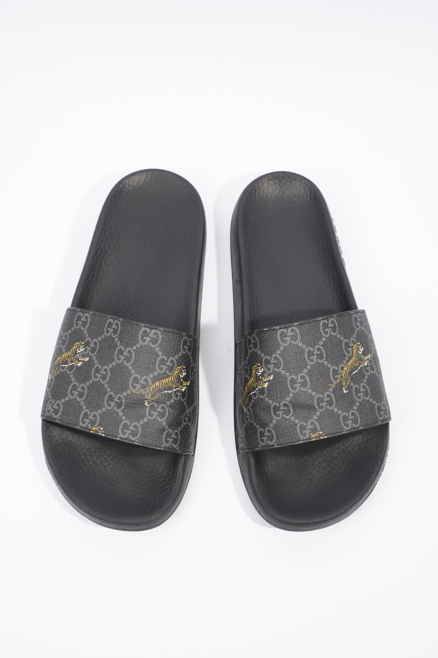 Gucci GG Supreme Monogram Tigers Black / Grey Monogram Canvas EU 44 UK 10