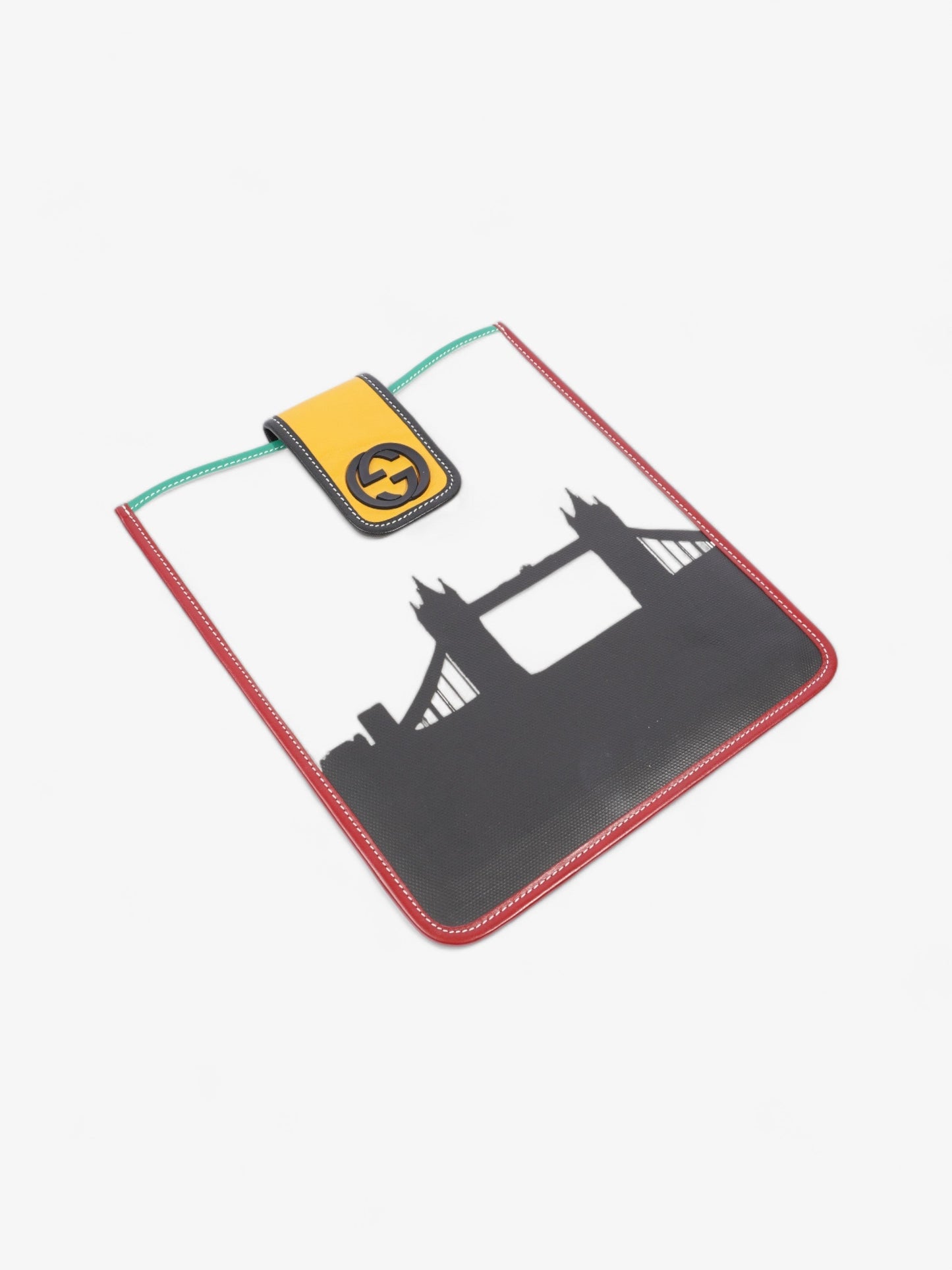 Gucci 2012 Limited Edition IPad Case White / Black / Red / Green / Yellow Coated Canvas