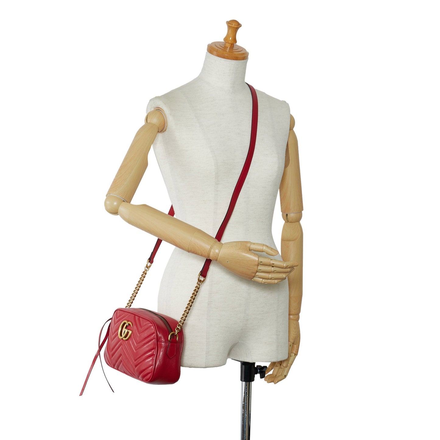 Gucci GG Marmont Red Matelassé Leather