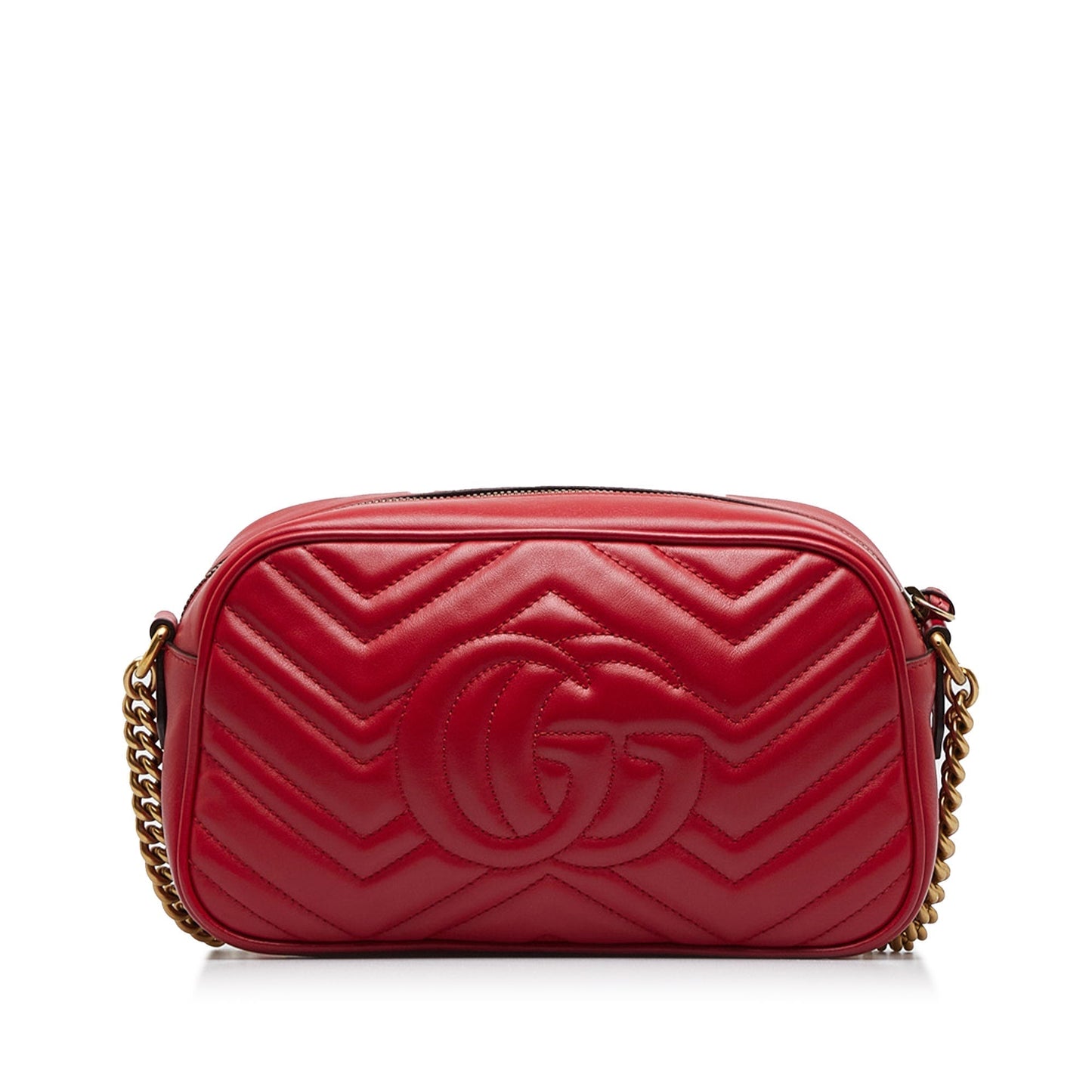 Gucci GG Marmont Red Matelassé Leather