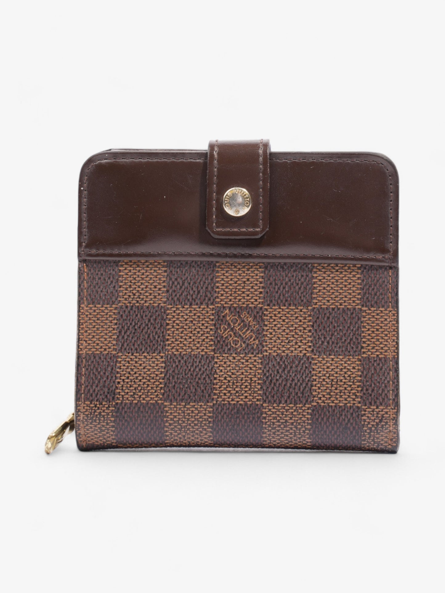 Louis Vuitton Compact Zip Wallet Damier Ebene Coated Canvas