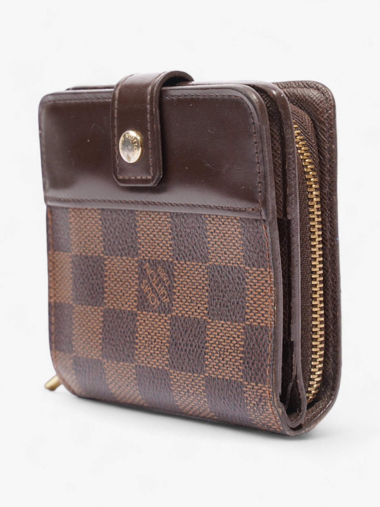Louis Vuitton Compact Zip Wallet Damier Ebene Coated Canvas
