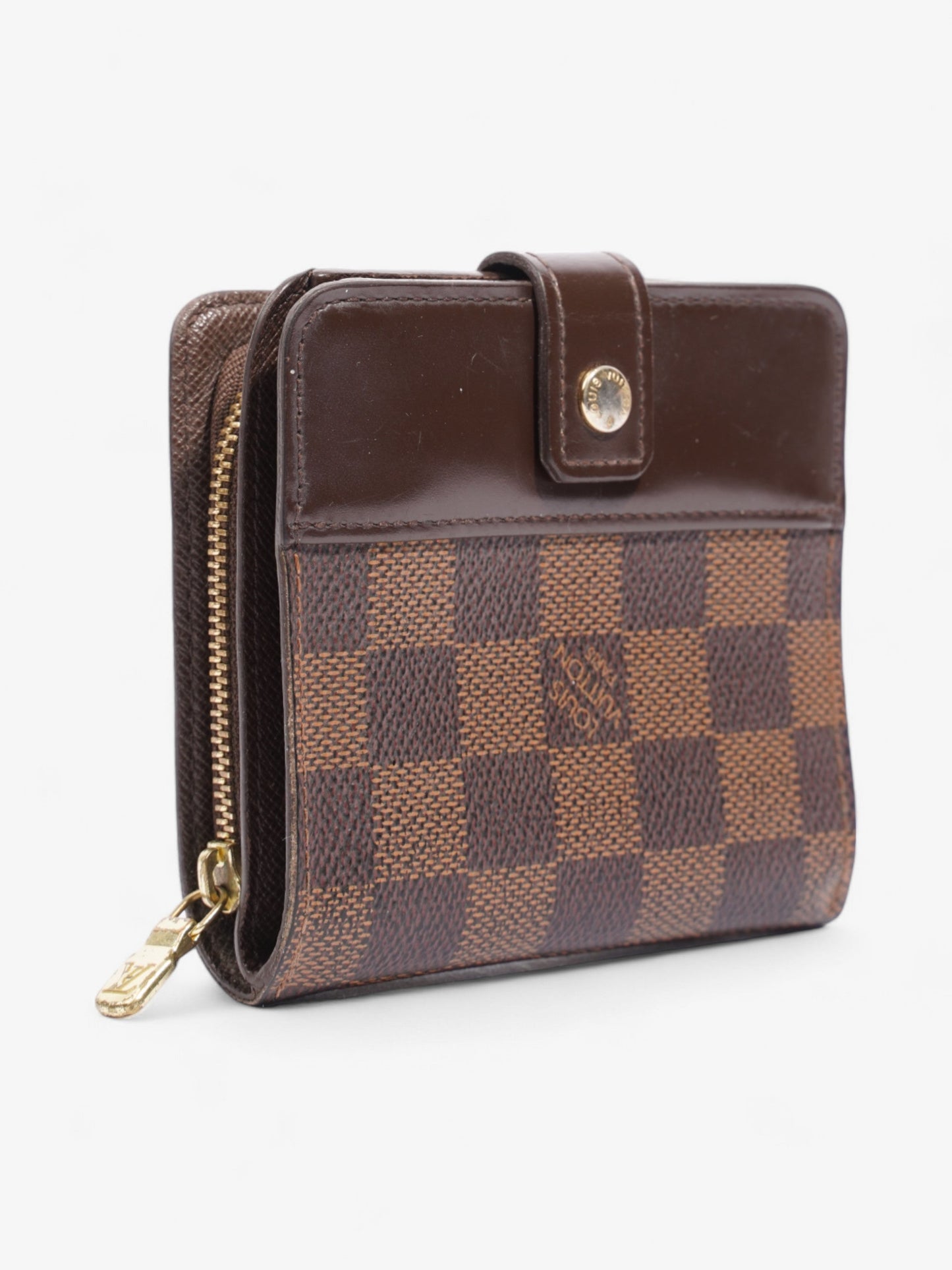 Louis Vuitton Compact Zip Wallet Damier Ebene Coated Canvas