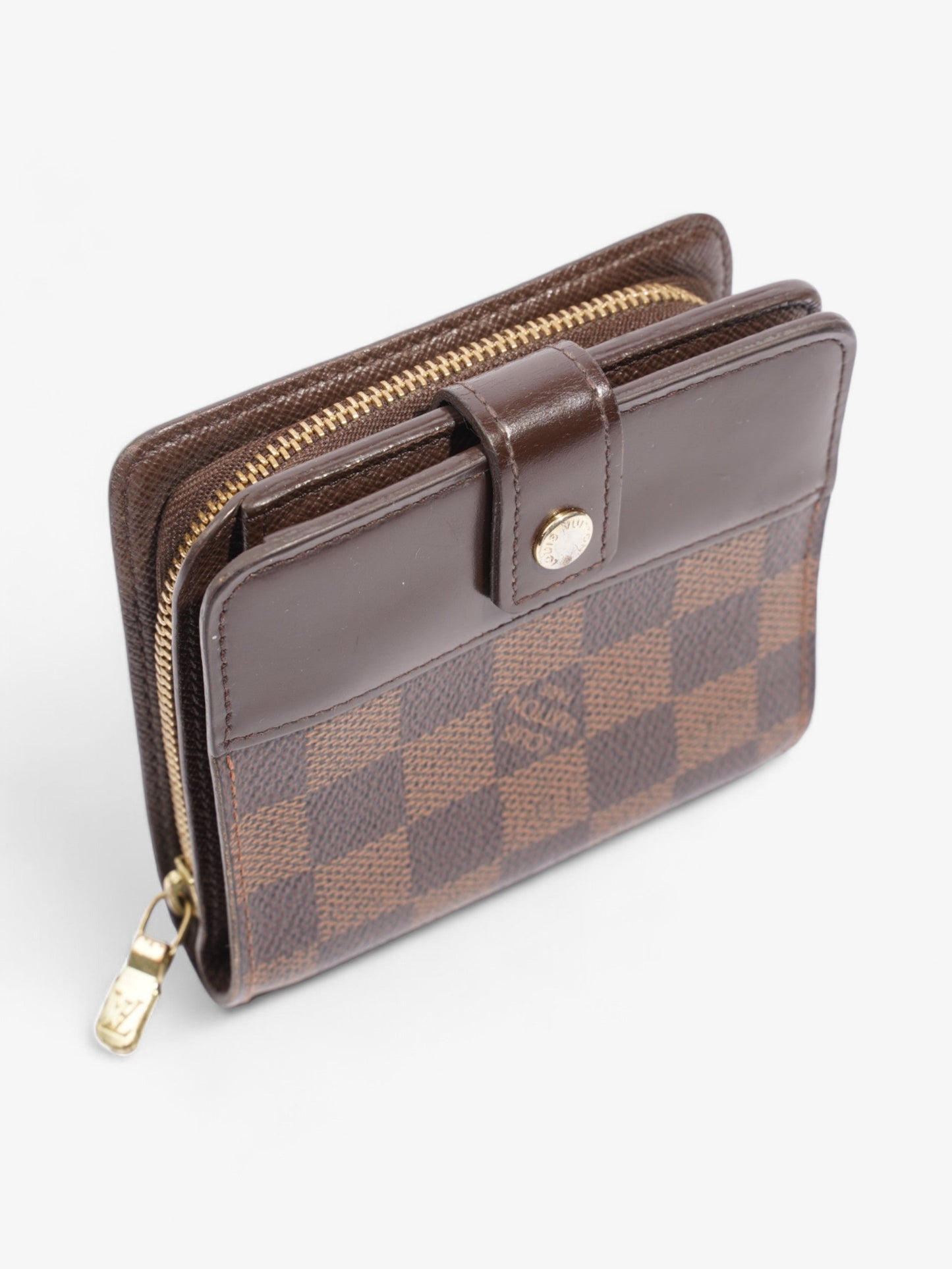 Louis Vuitton Compact Zip Wallet Damier Ebene Coated Canvas