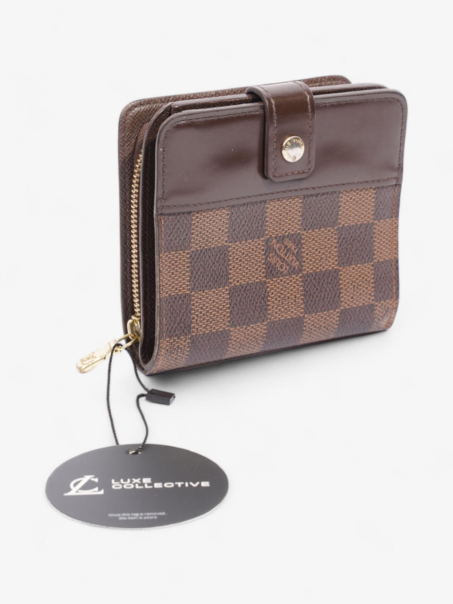 Louis Vuitton Compact Zip Wallet Damier Ebene Coated Canvas