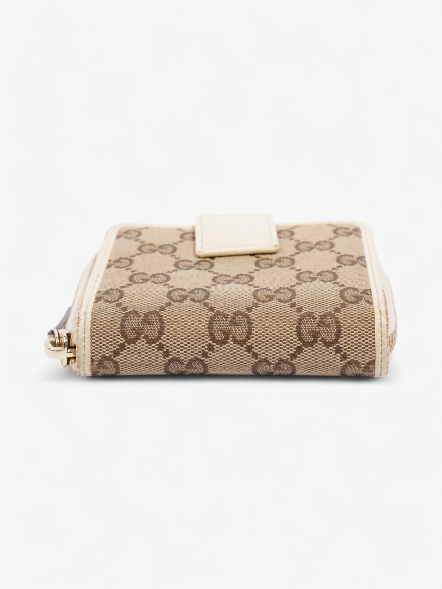Gucci GG Bi-Fold Wallet Beige / White Canvas