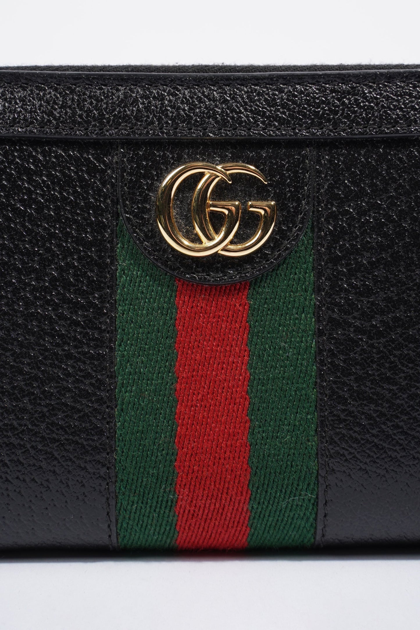 Gucci Ophidia Web Wallet Black / Red / Green Grained Leather