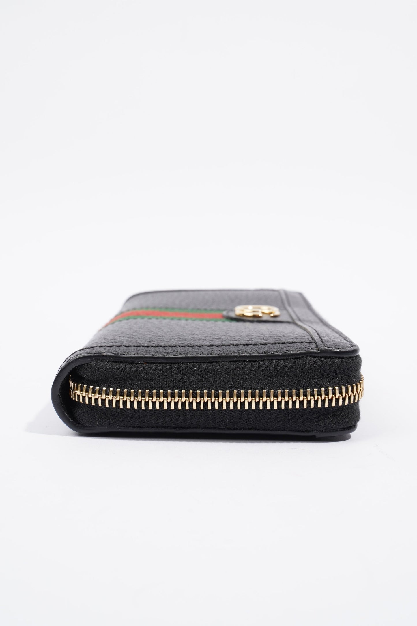 Gucci Ophidia Web Wallet Black / Red / Green Grained Leather