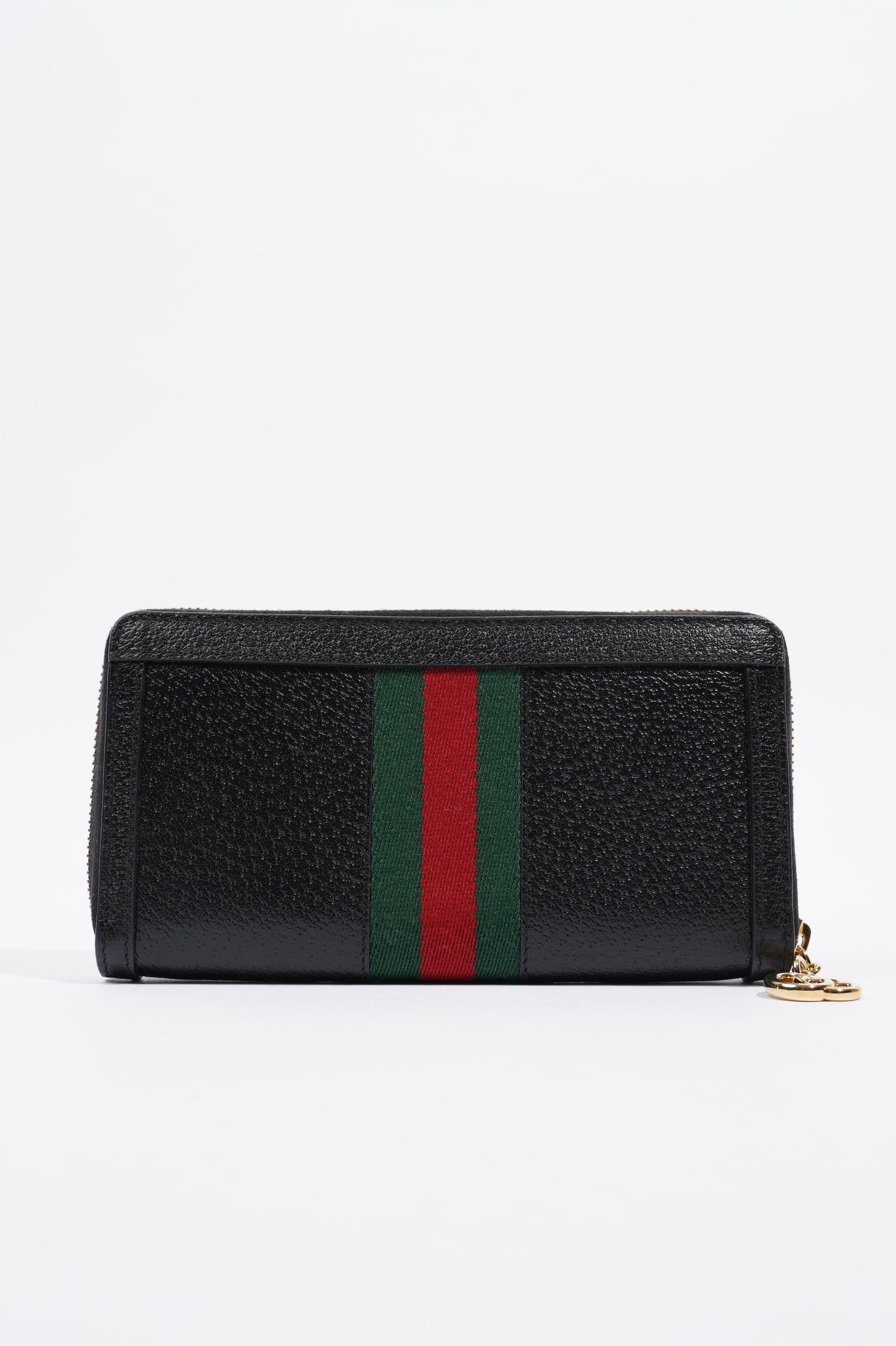 Gucci Ophidia Web Wallet Black / Red / Green Grained Leather