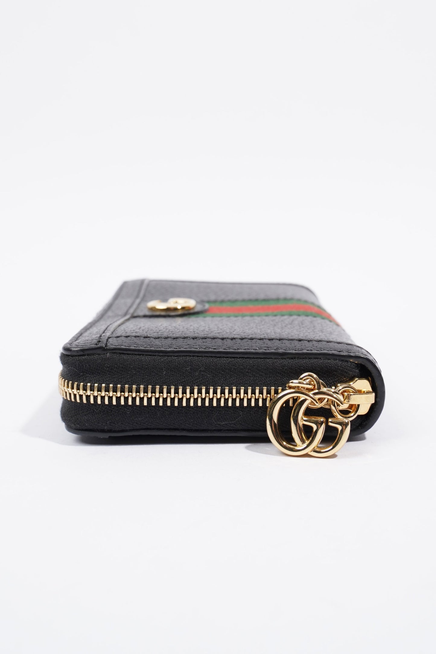 Gucci Ophidia Web Wallet Black / Red / Green Grained Leather