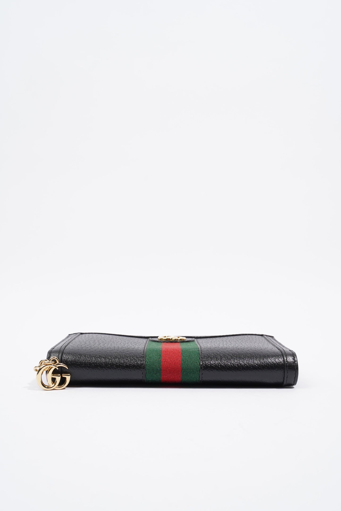 Gucci Ophidia Web Wallet Black / Red / Green Grained Leather