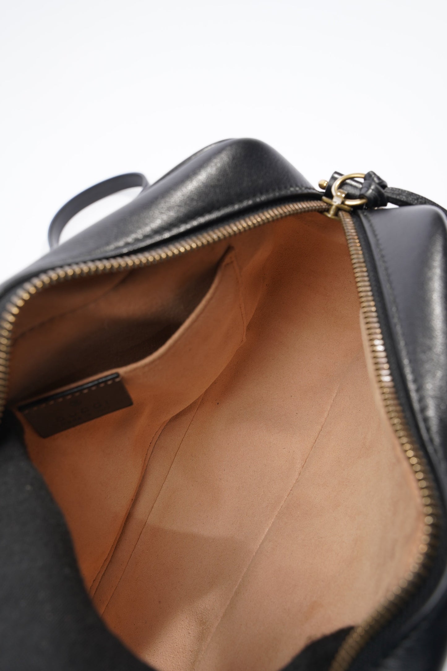 Gucci Marmont Zip Bag Black Leather Small